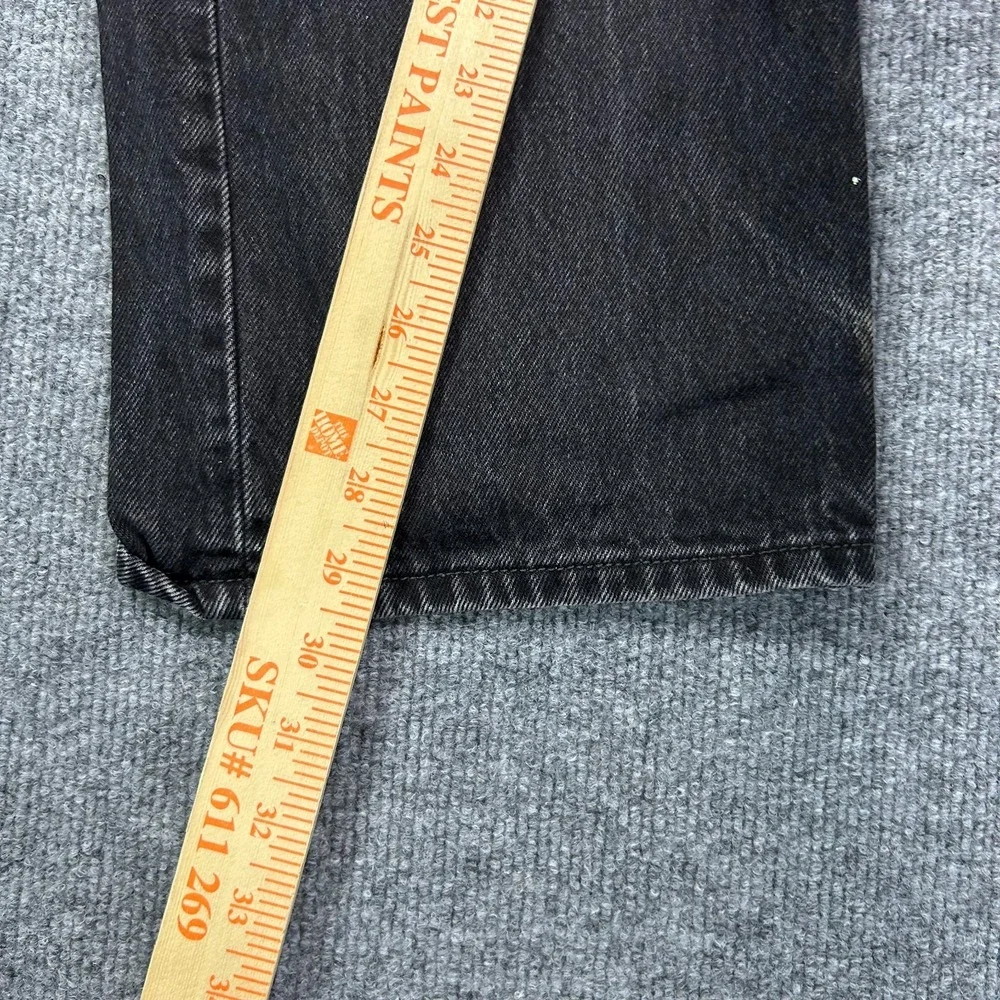 Levi's 501 Straight Leg Jeans Men's Faded Black Denim Classic Button Fly - 36X30